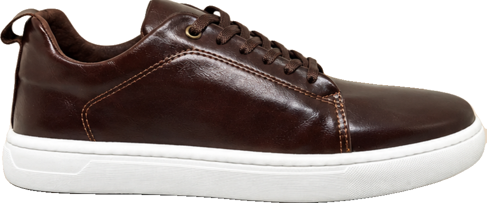 SELVA brown leather court sneaker